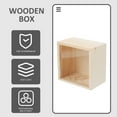 thumbnail image 2 of SHISUYAN Rectangular Wooden Treasure Chest For Home Use Living Room 1Pcs 5.9X3.1In, 2 of 8