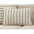 thumbnail image 2 of Fennco Styles Corded Design Cotton Decorative Lumbar Throw Pillow Cover 16" W x 24" L - Natural Cushion Case for Home, Couch, Living Room, Bedroom and Office Décor, 2 of 5
