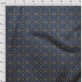thumbnail image 4 of oneOone Velvet Blue Fabric Geometric Fair Isle Pattern Sewing Material Print Fabric By The Yard 58 Inch Wide, 4 of 4