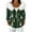 Dark Green, variant on Women's Fashion Casual Sweater Zipper Cardigan, Christmas Themed Print Plush Hooded Jacket for Seasonal Holiday Cheer and Style,Multicolor,XL