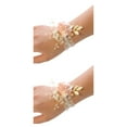 thumbnail image 2 of relayinert Realistic Bridesmaid Wrist Flower For Wedding Ensemble pink 7*7 2Set, 2 of 6