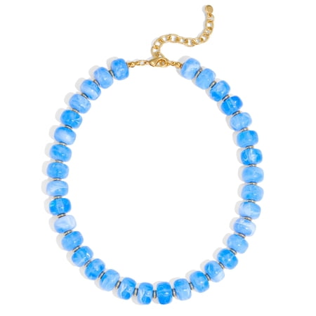 SHILINLANG Chunky Colorful Beaded Choker Necklace for Women - Summer Beach Round Resin Beads Necklace, Trendy Statement Summer Beach Jewelry Birthday Gifts for Vacation Holiday