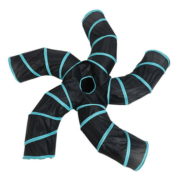 lanema Big Collapsible for Cat Tunnel for Cat Toys for Play Tunnel Durable 5-Way Tube Warm Cattery Hideaway Crinkle Tunnel for