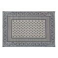 thumbnail image 3 of Faulkner Patio Mat 48701 Vineyard Design; 12 Foot Length x 9 Foot Width; Blue; Polypropylene; Reversible Fabric; Mold And Mildew Resistant; Without Grommets/Storage Bag; With Corner Tie-Downs, 3 of 3