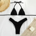 thumbnail image 4 of Women's Triangle String Bikini Set Sexy Tie Back Two Piece Swimsuit Cute Spaghetti Strap Bathing Suit, 4 of 6