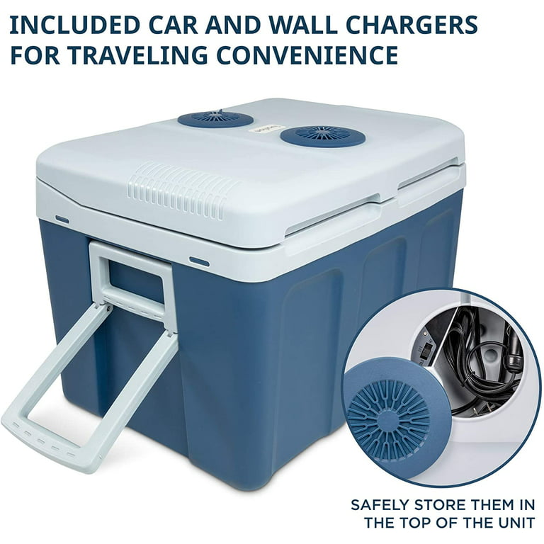 Ivation Electric Portable 45 L Cooler & Warmer W/ Wheels & Handle, for  Travels 