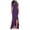 a-Purple433118, variant on Women's Solid Color Sleeveless Maxi Dress Turtleneck Asymmetric Ruffled Hem High Slit Dress Formal Party Prom Daily Dress