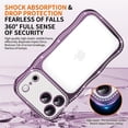 thumbnail image 6 of Dteck For iPhone 15 Plating Cute Wave Frame Case with Luxury Bling Diamonds Sparkly Rhinestone for Women Girls Shockproof Slim Back Protective Phone Case, Purple, 6 of 7