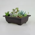 thumbnail image 2 of Imitation Purple Sand Dark Brown Plastic Antique Flower Pot Suitable for Succulent Small Potted Small Bonsai, 2 of 5