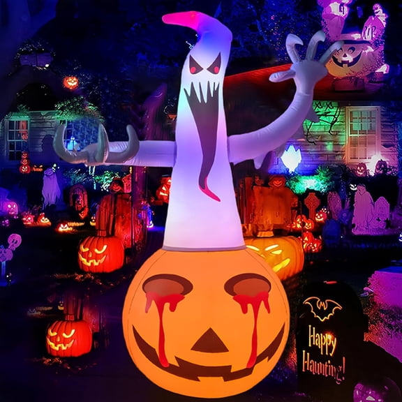 Halloween Decorations Ghost Inflatable Hanging Decoration, Halloween Indoor Outdoor Ghost Ornament, Porch Yard Decor, Holiday Party Display Accent