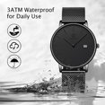 thumbnail image 5 of LAVAREDO Mens Watch Minimalist Waterproof Quartz Watches for Men Business Dress Casual Watch with Stainless Steel Mesh Band Gift for Man, 5 of 7