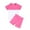Hot Pink, variant on Utlike Girls 2-Piece Outfit Sets Toddler Kids Baby Unisex Summer Tshirt Shorts Soft Patchwork 2Pc Sleepwear Outfits Clothes Girls Matching Sets Size 7 Years-8 Years