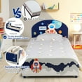 thumbnail image 5 of Costway Kids Upholstered Platform Bed Children Twin Size Wooden Bed Astronaut Pattern, 5 of 10