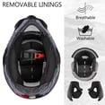 thumbnail image 3 of Casco ILM para moto todoterreno, dual sport, integral, 606V, 3 of 9