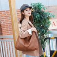 thumbnail image 3 of ZHAOCHENG Bolso bandolera tipo hobo con cremallera, bolso de hombro de gran capacidad, bolso de compras para mujeres, niñas, trabajo, escuela -4, 3 of 4