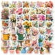 thumbnail image 2 of Adhesivos con ramo de flores, álbum de recortes, diseño romántico, diseño floral, 50 unidades, 2 of 2