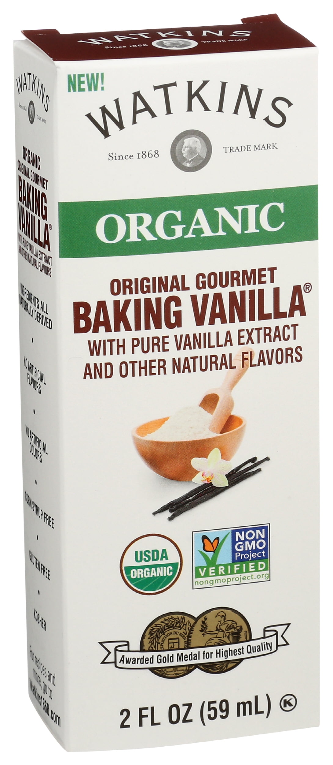 Pack of 12, Watkins Original Organic Baking Vanilla Extract, 2 fl oz