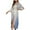 Light Blue, variant on ZQUUVOU Long Robes for Women Printed Casual Kimono Robes Lightweight Bathrobe Shawl Soft Sleepwear Loungewear White