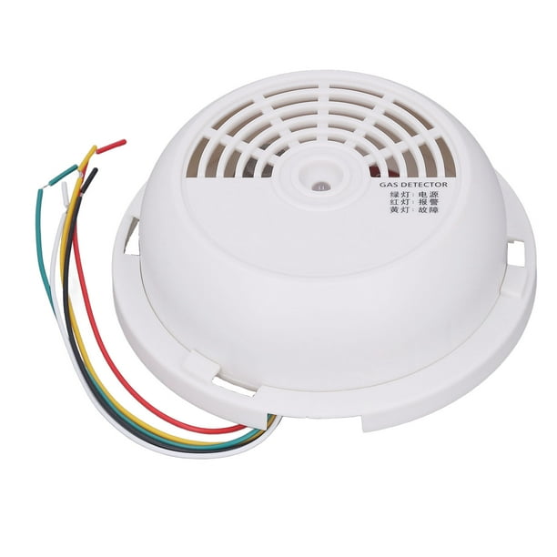 Detector de gas de techo natural alarma de gas de alerta de luz y sonido de alerta de red de techo ABS para caja fuerte en el hogar 1228V alarma de fuga de propano de gas natural para cocina