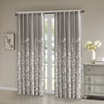 thumbnail image 1 of Madison Park - Tunisia Window Curtain - Grey - 50(W)" X 84(L)" Panel - Single Unit - Botanical Print - With Rod Pocket & Back Tabs Top, 1 of 5