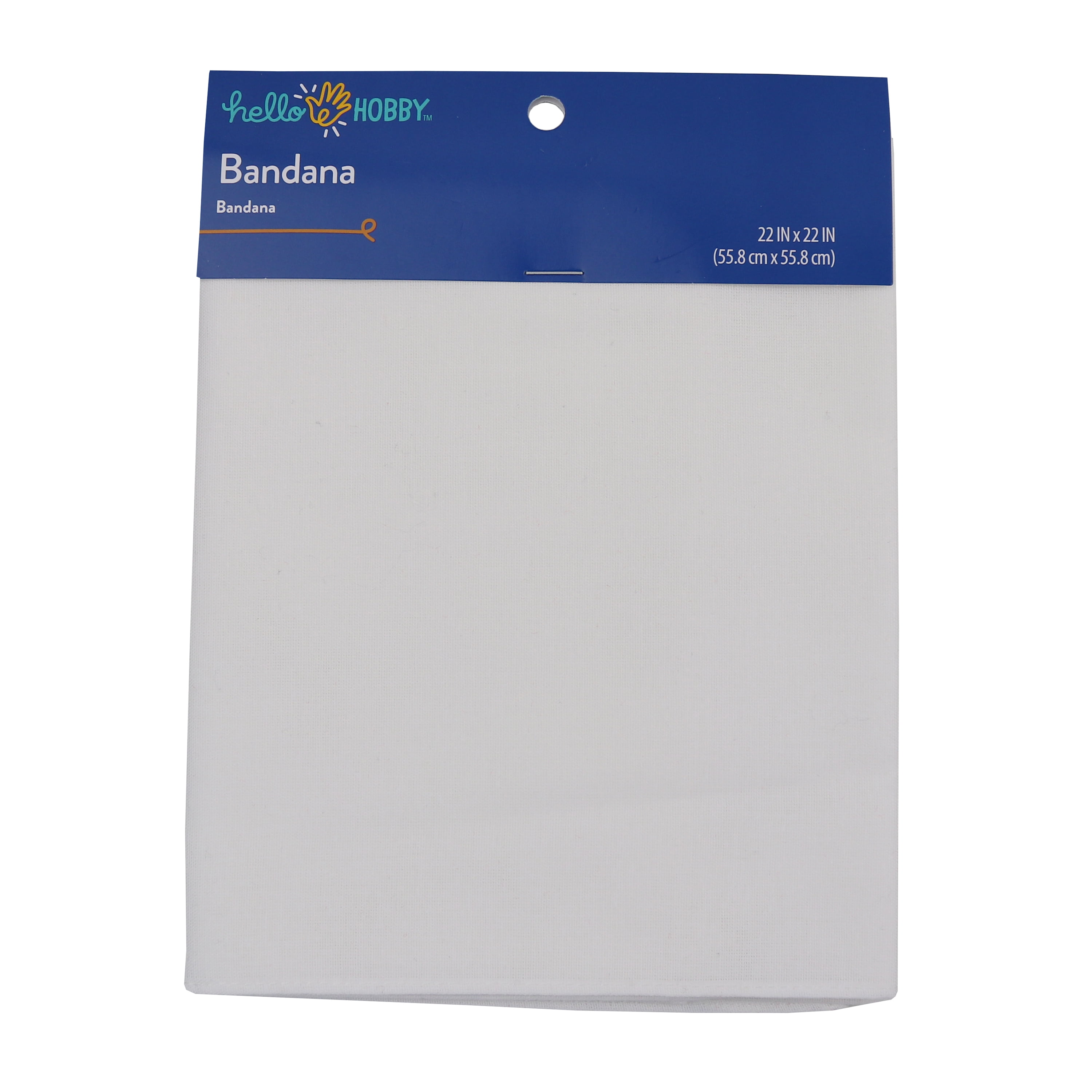 (5 pack) Hello Hobby Fashion Cotton Unisex Bandana, White