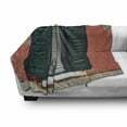 thumbnail image 3 of Country Soft Flannel Fleece Blanket, Old Italian Stone House with Medieval Style Shutters Image of Colorful Flowers, Cozy Plush for Indoor and Outdoor Use, 50" x 70", Green Grey Red, by Ambesonne, 3 of 6