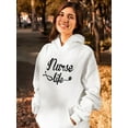 thumbnail image 2 of Nurse Life Hoodie Women -SPIdeals Designs, Female 4X-Large, 2 of 4