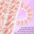 thumbnail image 4 of Press on Nails Lifextol 216 unidades, punta francesa blanca mediana, 4 of 6