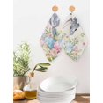 thumbnail image 2 of Easter Rabbit Kitchen Dish Towels for Drying Dishes Set of 4, Spring Colorful Eggs Wildflowers Leaves Waffle Weave Microfiber Hand Tea Bathroom Towels Quick Dry & Absorbent Towel 12x12, 2 of 7
