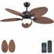 thumbnail image 1 of Ventilador de techo Wiviniya Tropical de 50 pulgadas con luces y control remoto, 1 of 9