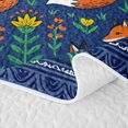 thumbnail image 5 of Erosebridal Fox Quilt King for Boys Girls, Navy Folk King Coverlet Set, 3-Piece 1 Bedspread and 2 Pillowcases, 5 of 7