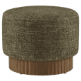 thumbnail image 1 of Bouclair Ottoman Khaki & Walnut, 1 of 3