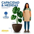 thumbnail image 2 of Atmos Homeware Macetas Decorativas para Interior y Exterior |  4 Maceta Grande de Plástico con Capacidad para 45 Litros | Modelo Bis color Chocolate 4 Piezas., 2 of 6