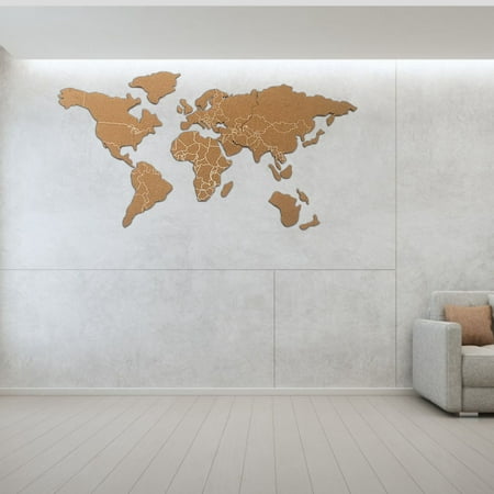 Carte du monde avec punaises, carte avec punaises, tableau d