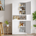 thumbnail image 3 of Ero Modern Metal Large Freestanding Cupboard Storage Cabinets with Open Space and Doors for Kitchen Pantry Home and Office, 3 of 6
