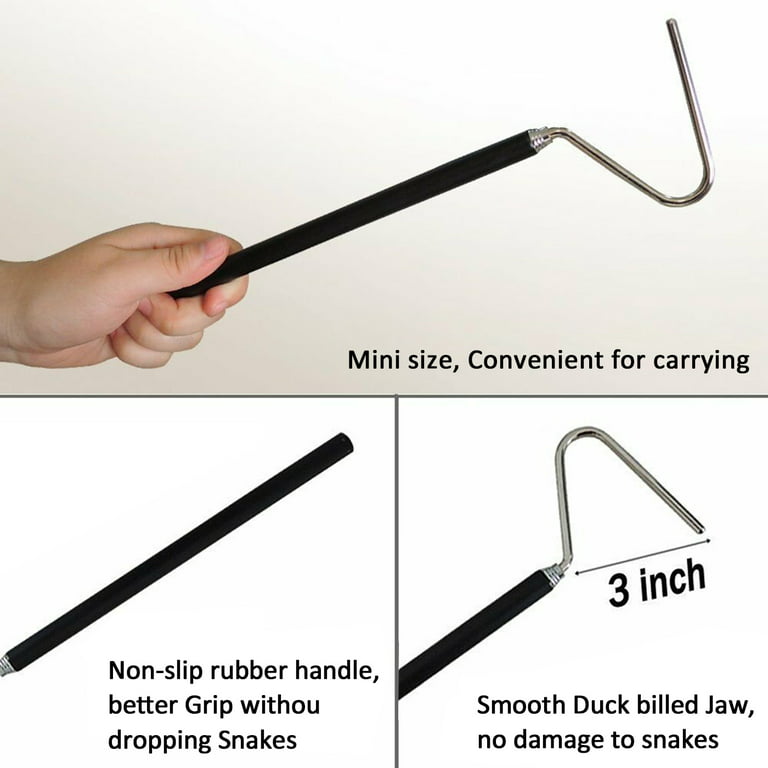 iClover 47 Professional Snake Catcher, Extra Heavy Duty Reptile Grabber  Tongs Stick Rattlesnake Handling Tool Trash Pick Up, Litter Picker with  Zigzag Wide Jaw- Stainless Steel 