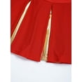 thumbnail image 5 of DPOIS Kids Girls Cheerleading Costume Skirt Set Crop Tops Pleated Skirt Red 14, 5 of 7
