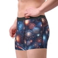 thumbnail image 2 of Sikiie Fireworks1 Print Men's Boxer Briefs, Elastic Waistband Boxer Briefs Leggings-Medium, 2 of 5