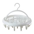 thumbnail image 1 of Round Drying Rack Clothes Hanger Plastic Round Laundry Hanger With Clips For Socks Underwear, 1 of 5