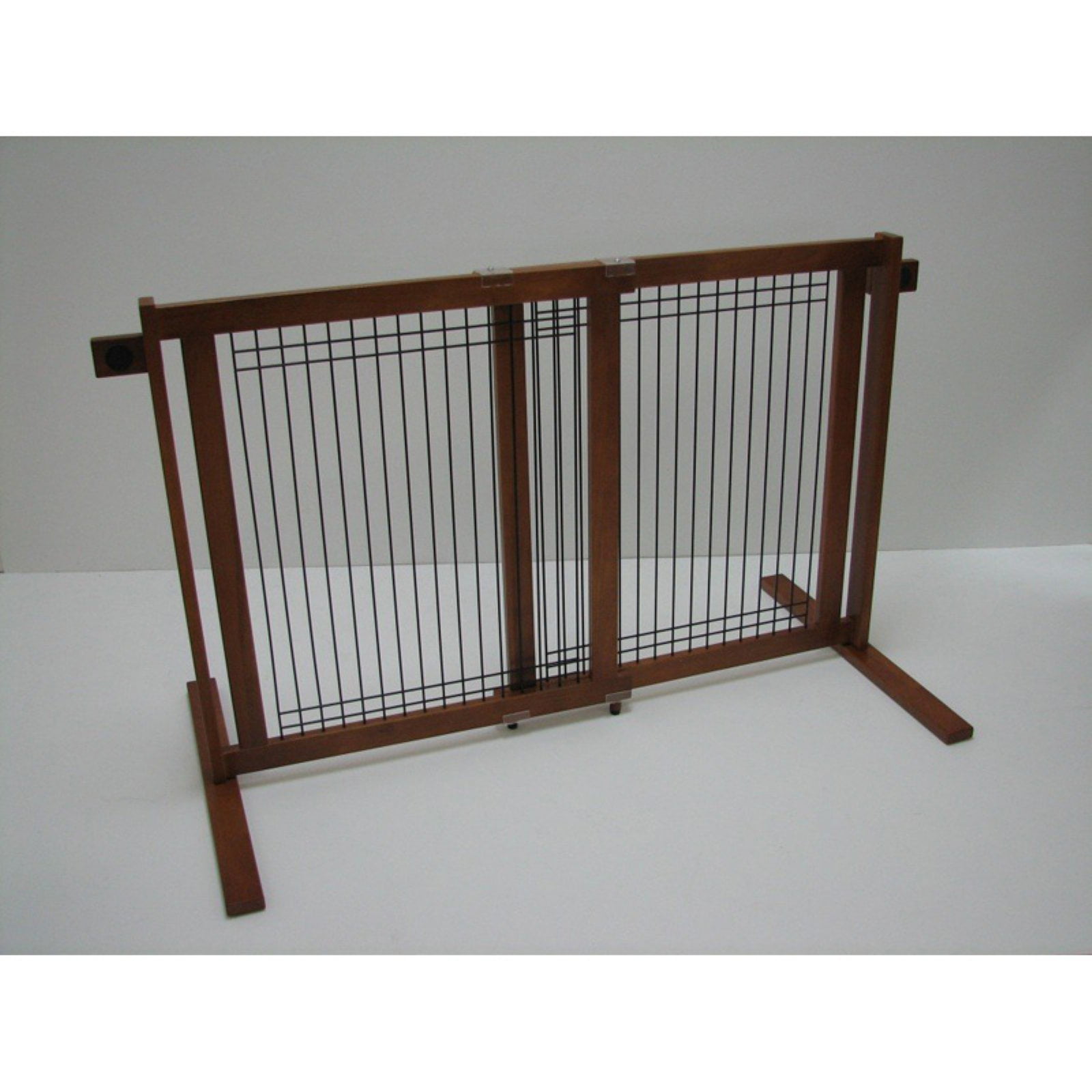 Crown Pet FreeStanding Tall Height Wood Pet Gate with Security Arms