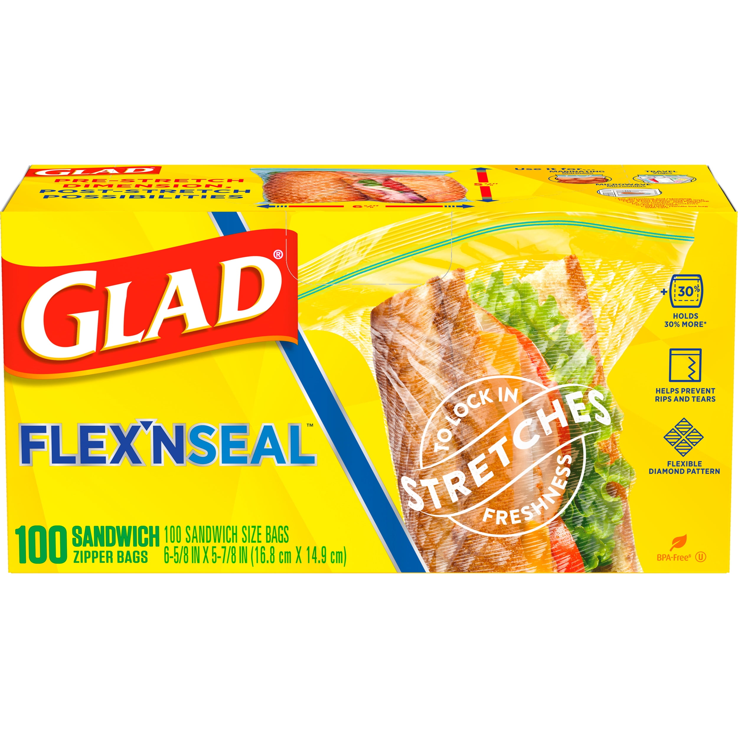 Glad® FLEX'N SEAL™ Food Storage Bags, Large, 35 count