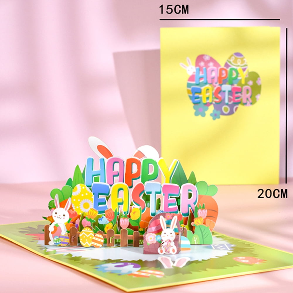 Happy Easter Pop Up Card,Rabbit and Eggs,3D Card,Easter Greeting Card , Easter Pop Up Card for Wife, Daughter, Gift for Mom - Cute, Funny,  Religious(Style A) - Walmart.com