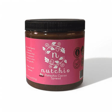 Nutchio Pistachio Cacao Spread, Clean-Ingredients, 8 oz