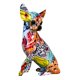 thumbnail image 3 of Estatua de perro chihuahua de resina colorida perfecl decoración moderna, 3 of 8
