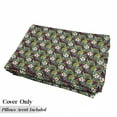 thumbnail image 5 of Plant Floor Pillow Lounger Cover, Exotic Nature Depicting Image of a Drawing with Vibrant Colored Leaves Botanical, Nap Mat Printed Fabric Case for 5 Pillows, 88" x 36", Multicolor, by Ambesonne, 5 of 5
