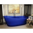 thumbnail image 4 of Anzzi  Ember 5.4 ft. Man-Made Stone Center Drain Freestanding Bathtub in Deep Red, 4 of 7