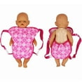 thumbnail image 4 of Amerteer 15-18 Inch Doll Accessory, Pink Childs Backpack Doll Carrier & Sleeping Bag Clothes & Accessory Storage. Compatible with American Girl Doll & Bitty Baby Dolls, 4 of 7