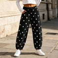 thumbnail image 6 of VBVC Women's Polka Dot Joggers with Pockets , High Waisted Drawstring Sweatpants For Women, S-2XL, 6 of 7