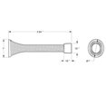 thumbnail image 2 of SDS375U5 3-3/4" Baseboard Door Bumper, Heavy Duty, Steel, Antique Brass Finish, 2 of 2