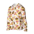 thumbnail image 2 of Pofeuu Cute Ice Cream Print Sun Protection Outdoor Lightweight Full Zip UV Cooling Hoodie Long Sleeve Summer Clothing for Outdoor Hiking-Small, 2 of 5